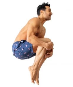 KABO All Men's Swimwear BOTO FLAMINGO PRINT SWIM TRUNK