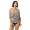 U73075 COCO REEF ANIMAL PRINT PLUS CUP TANKINI TOP All Women's Swimwear