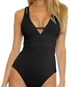 BECCA 1 PCE PLUNGE FRONT SPLIT STRAP